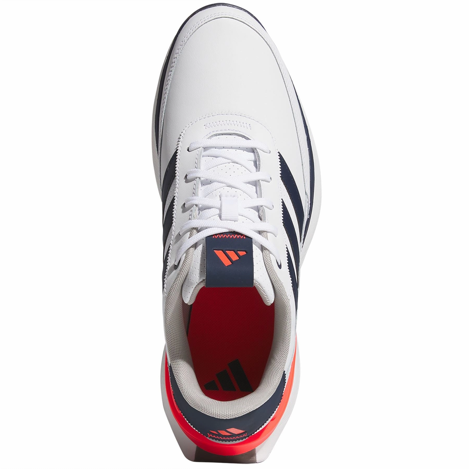 S2G Spikeless Leather 24 Golf Shoes White/Navy/Red Adidas Men's Sportswear