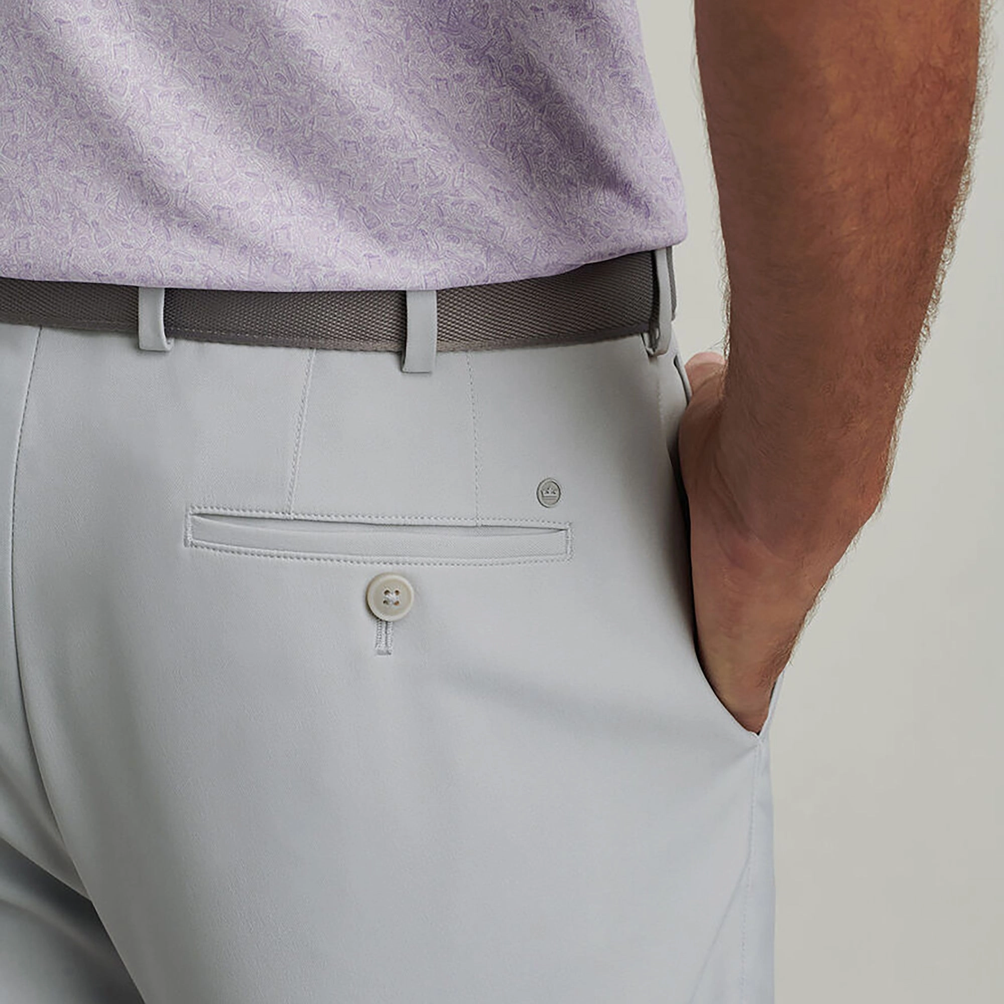Salem Performance Classic Fit Shorts British Grey Peter Millar Menswear Collection