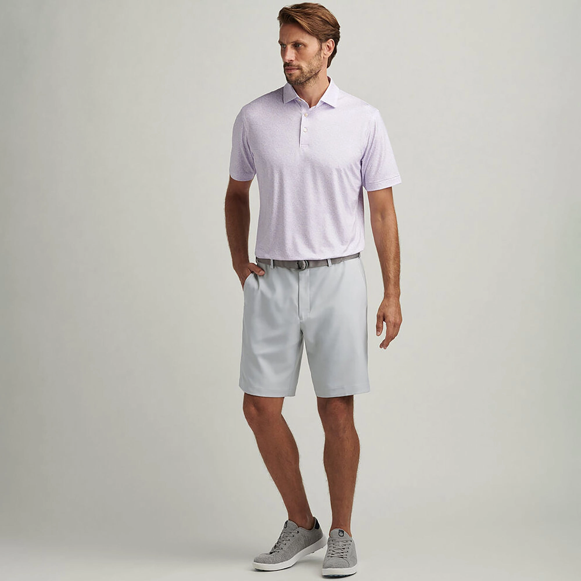 Salem Performance Classic Fit Shorts British Grey Peter Millar Menswear Collection