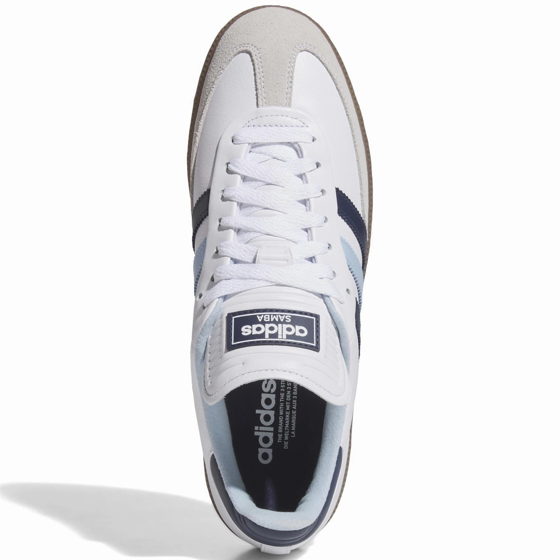 Samba Spikeless Golf Shoes Footwear White/Night Indigo/Clear Sky Adidas Men's Apparel