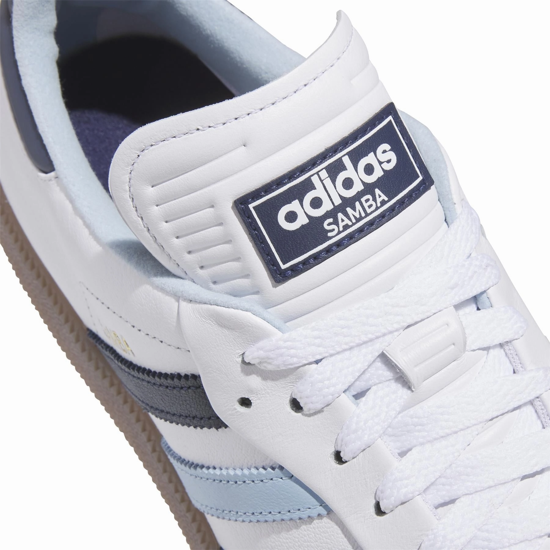 Samba Spikeless Golf Shoes Footwear White/Night Indigo/Clear Sky Adidas Men's Apparel