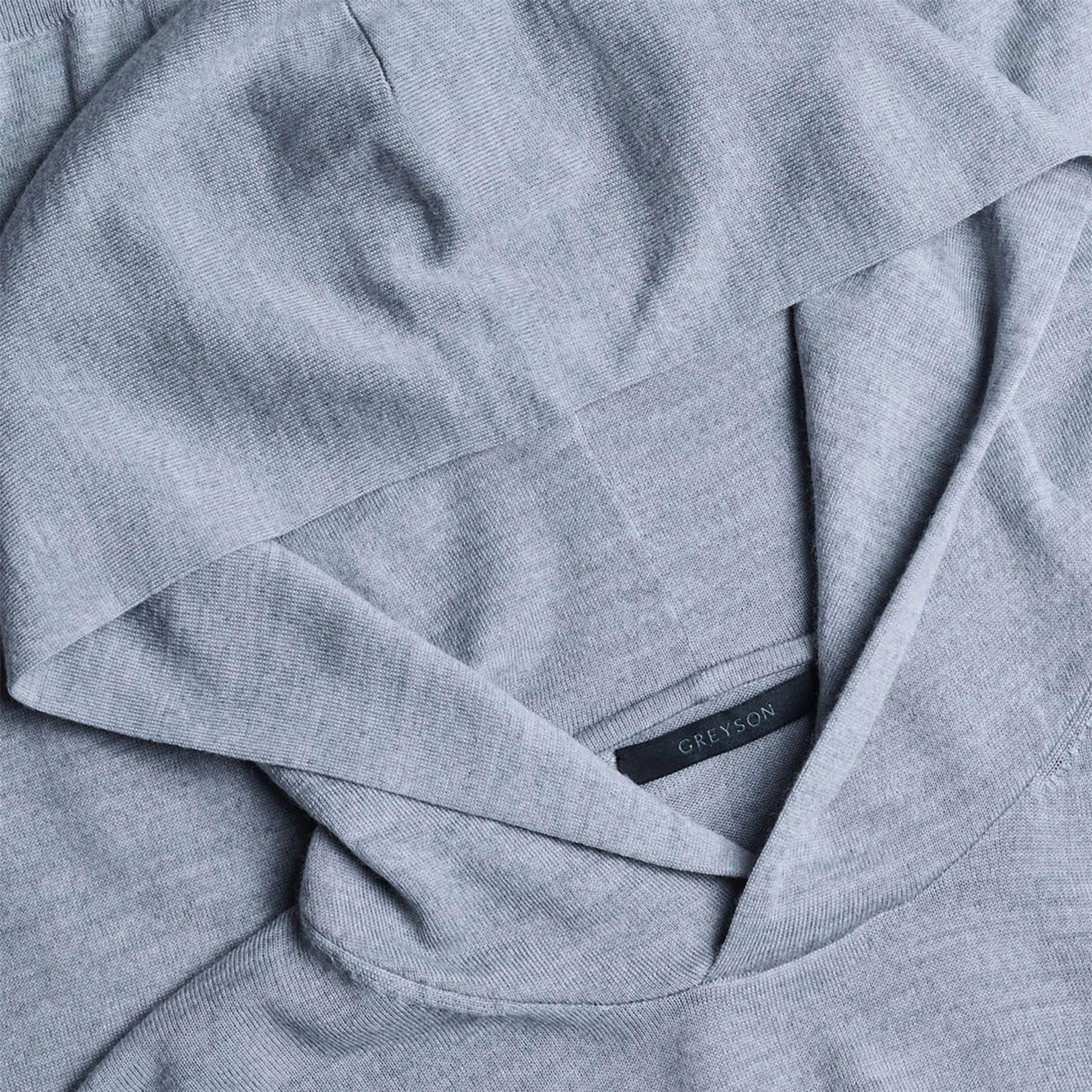 Saratoga Hoodie Light Grey Heather Greyson Men's Clothing