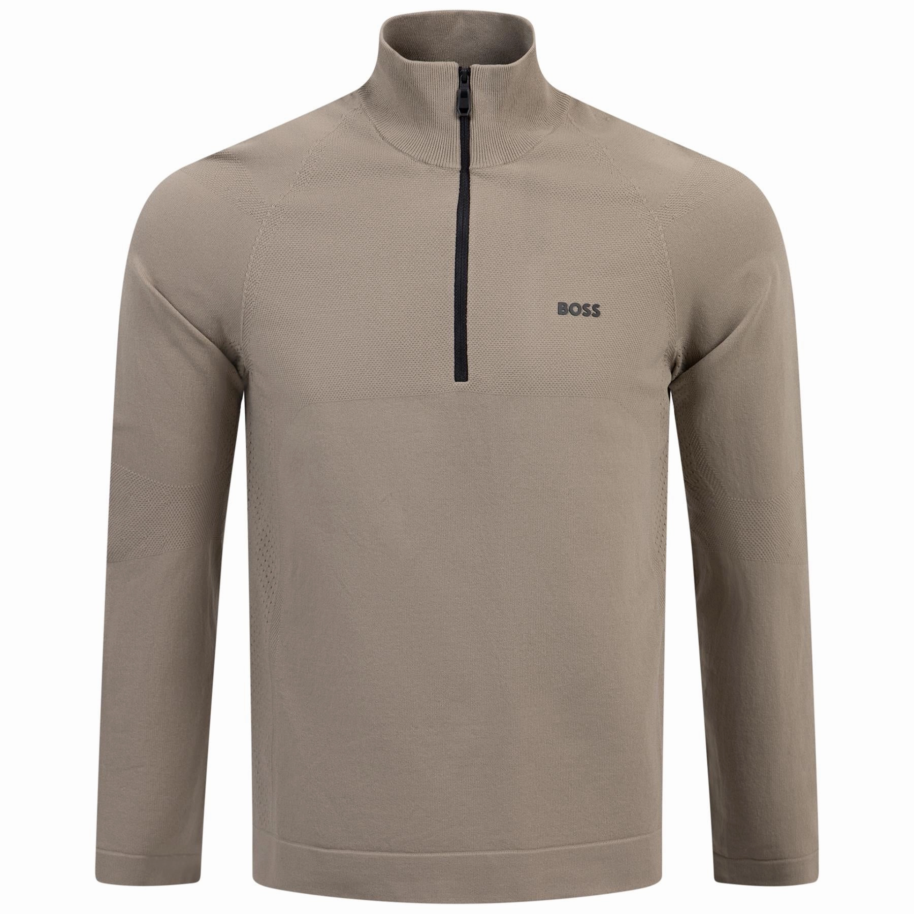 Seamless Tech Quarter Zip Light Green Boss men's fashion and office attire