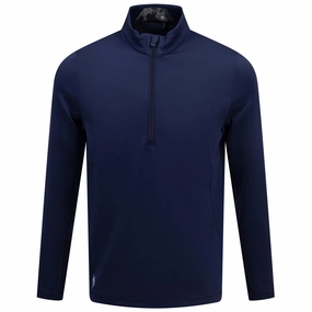 Sequoia Quarter Zip Mid Layer Maltese Blue Greyson men's premium golf clothing