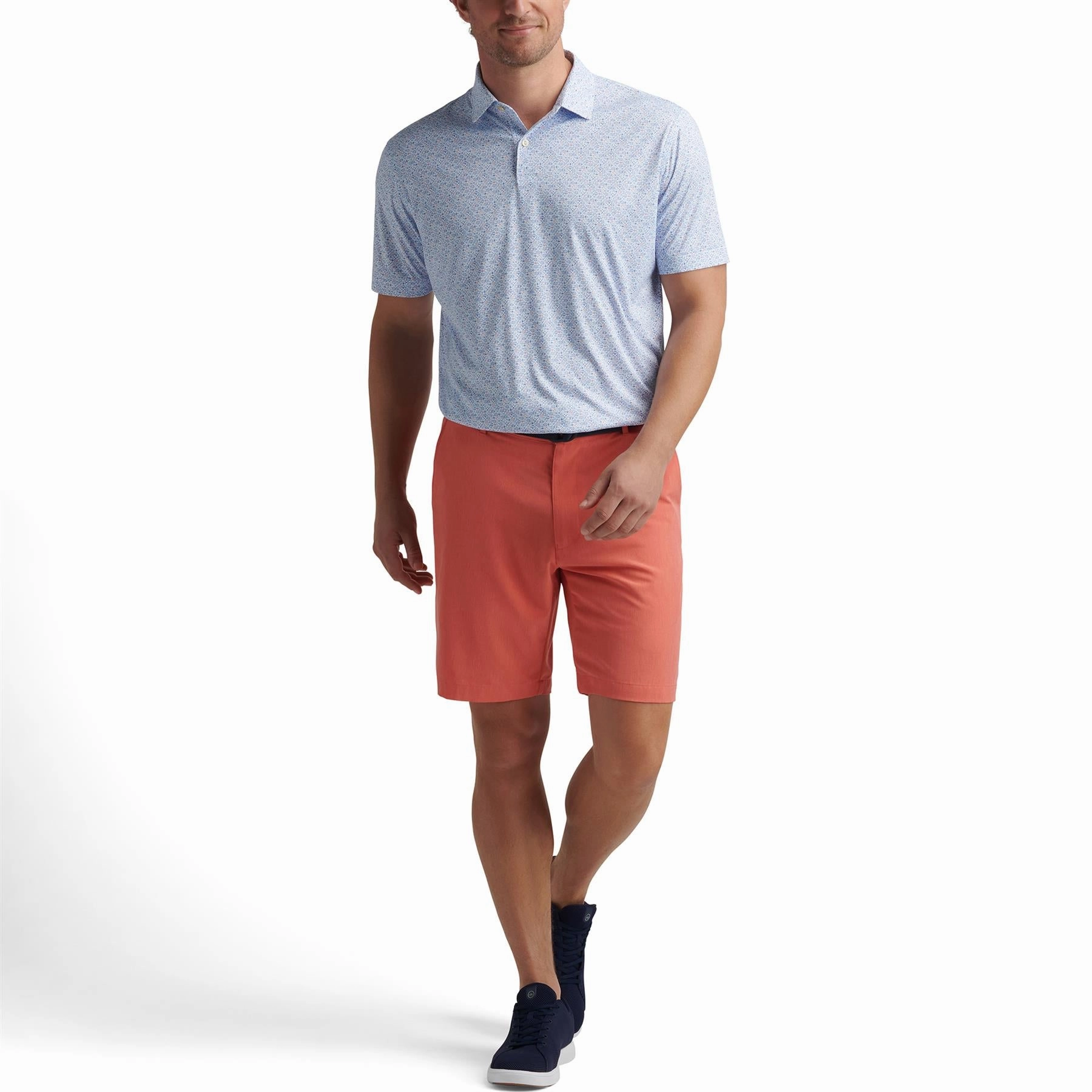 Shackleford Gingham Performance Hybrid Shorts Azalea Peter Millar Menswear Collection