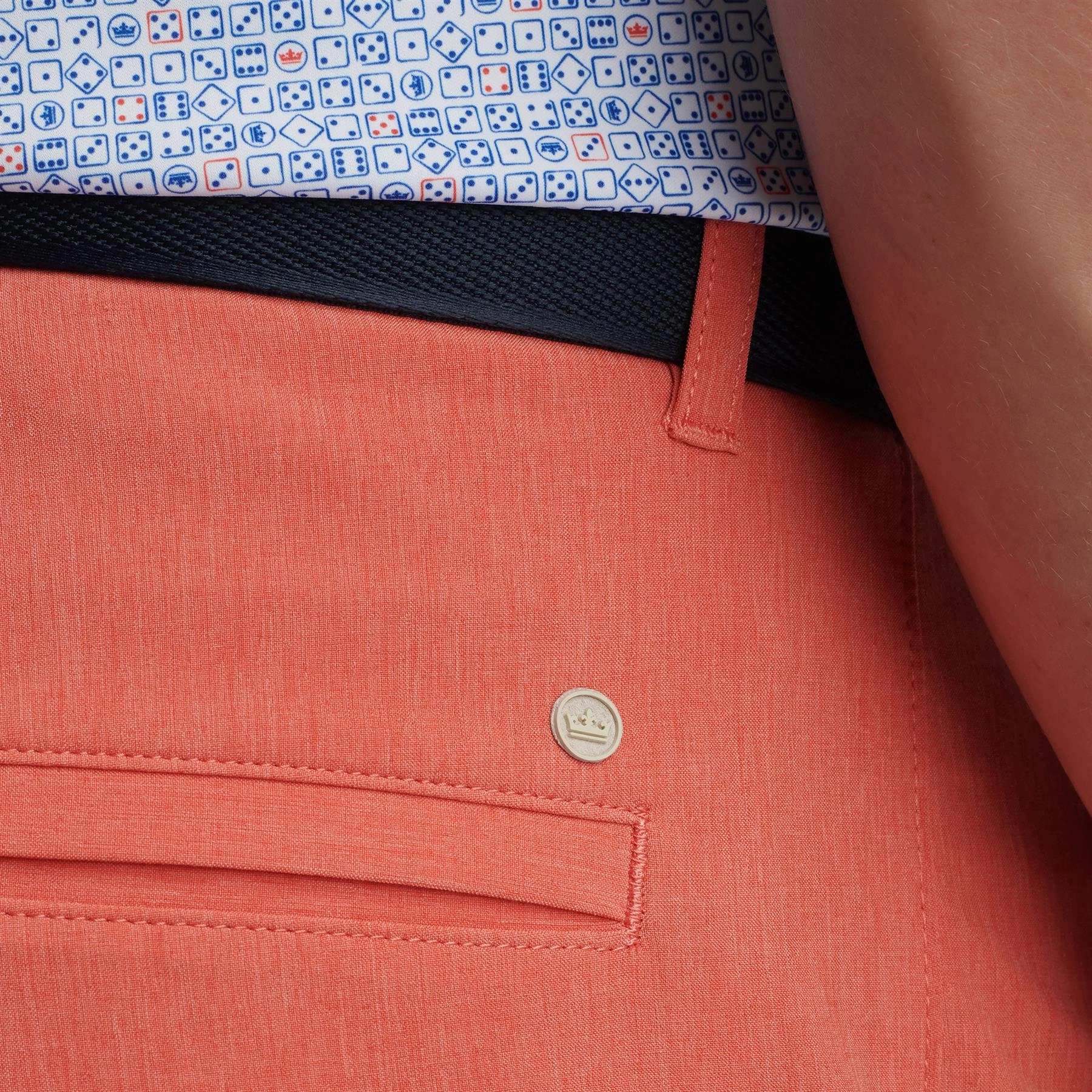Shackleford Gingham Performance Hybrid Shorts Azalea Peter Millar Menswear Collection