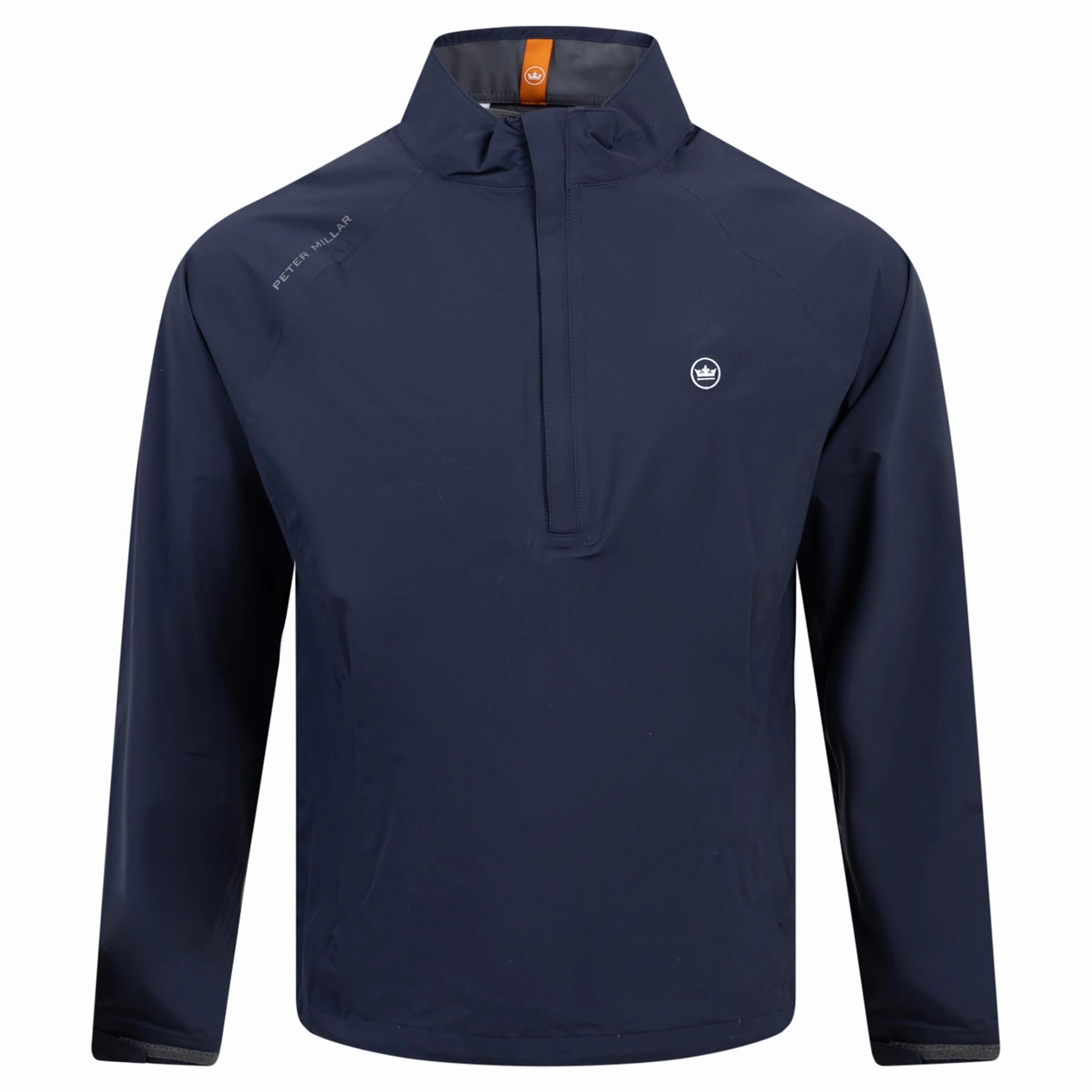 Shield Half Zip Rain Shell Classic Fit Waterproof Jacket Navy Peter Millar clothing for men