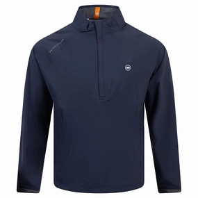 Shield Half Zip Rain Shell Classic Fit Waterproof Jacket Navy Peter Millar clothing for men