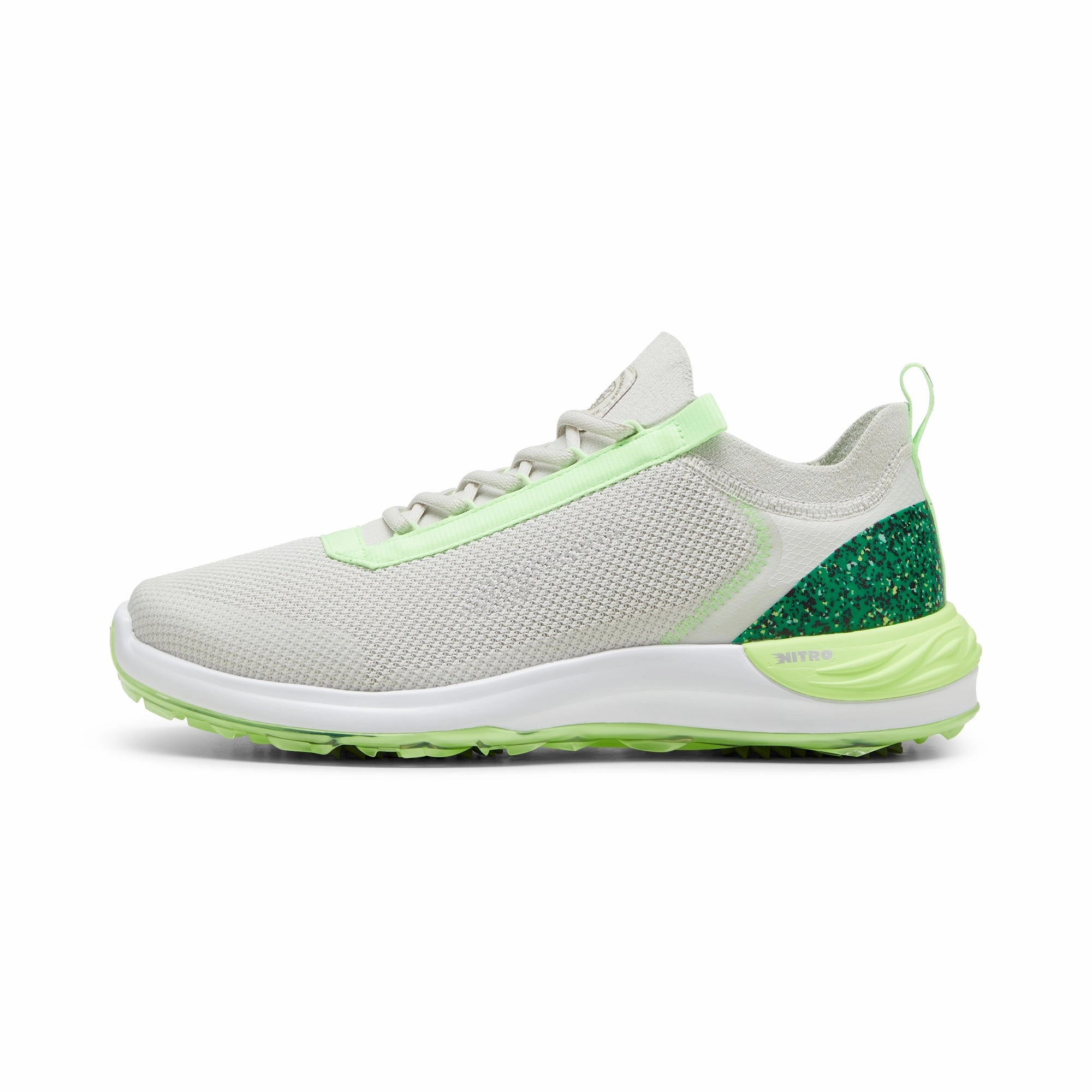 Arch Support Shoes Puma Men's PHANTOMCAT NITRO Sport Golf Shoe - Vapor Gray/Speed Green