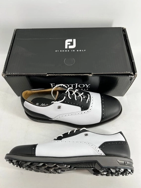 Cushioned Sole Shoes Simple Slip-On Shoes Footjoy Myjoys Premiere Series Tarlow Spikeless Golf Shoes White Black 11/10.5 M Comfort Arch Sneakers