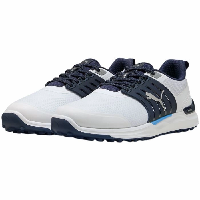 Puma Men's Ignite Elevate 2 Spikeless Golf Shoes - Puma White/Deep Navy Everyday Footwear