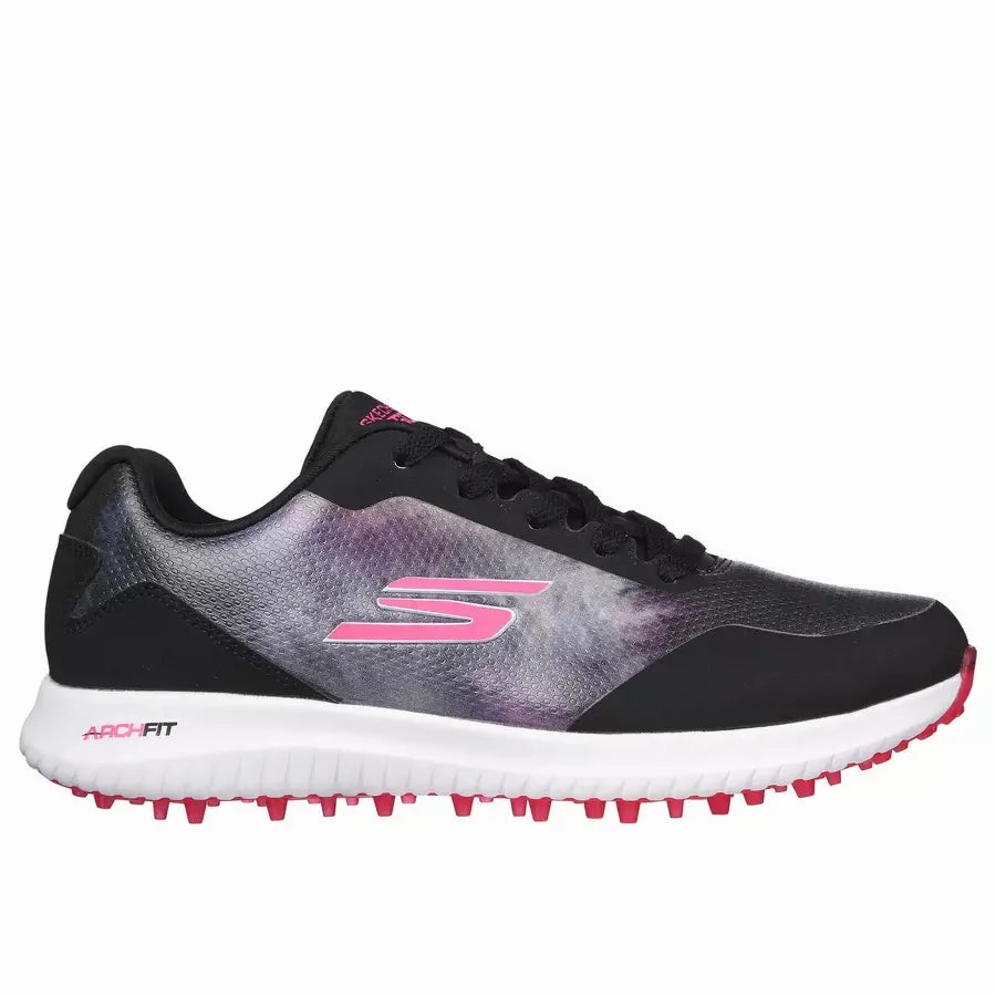 Skechers Ladies Arch Fit GO GOLF Max 2 Splash - Black Women's spikeless golf shoes collection