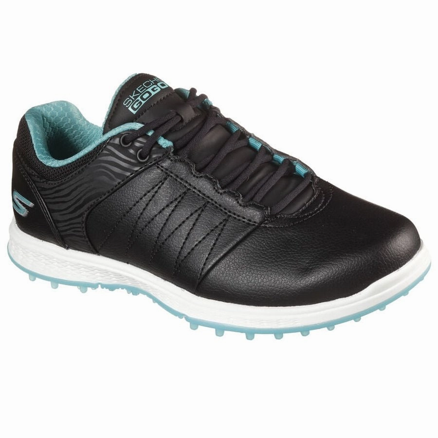 Skechers Ladies GO GOLF Pivot Golf Shoes - Black/Turquoise Women's Spikeless Golf Shoes