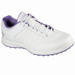 Skechers Ladies GO GOLF Pivot Golf Shoes - White/Purple Women's spikeless golf shoes collection