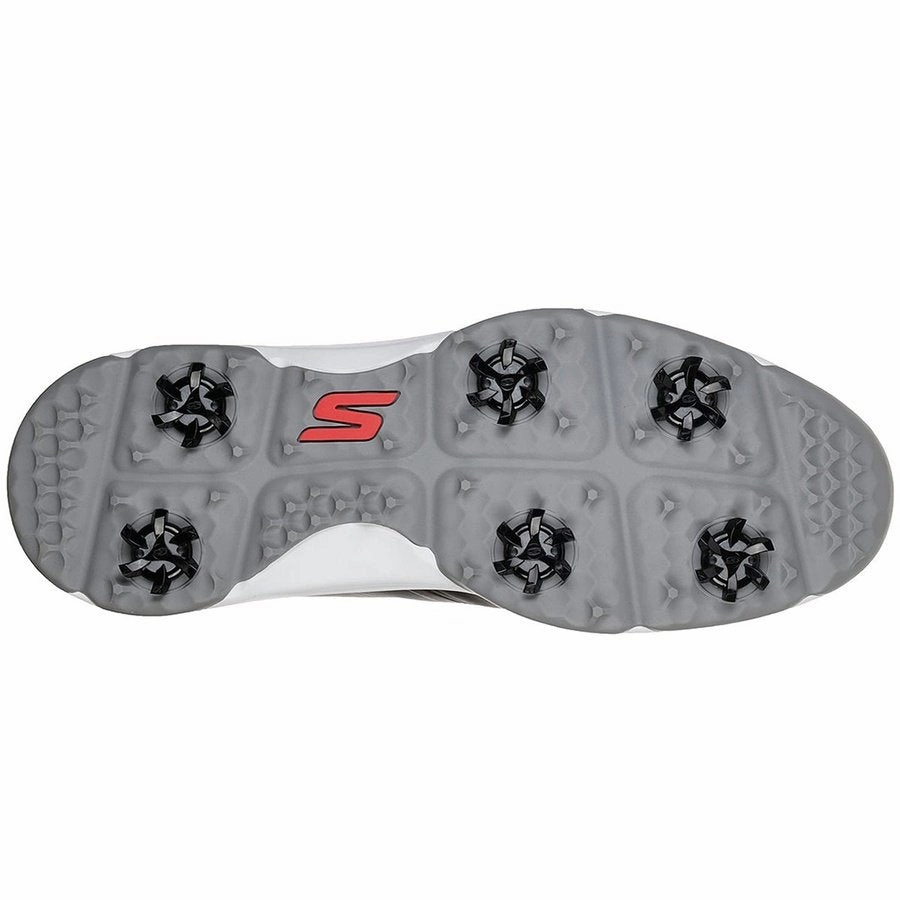 Skechers Men's GO GOLF Torque Spiked Golf Shoes - Black/Red Classic Men's Spiked Golf Shoes