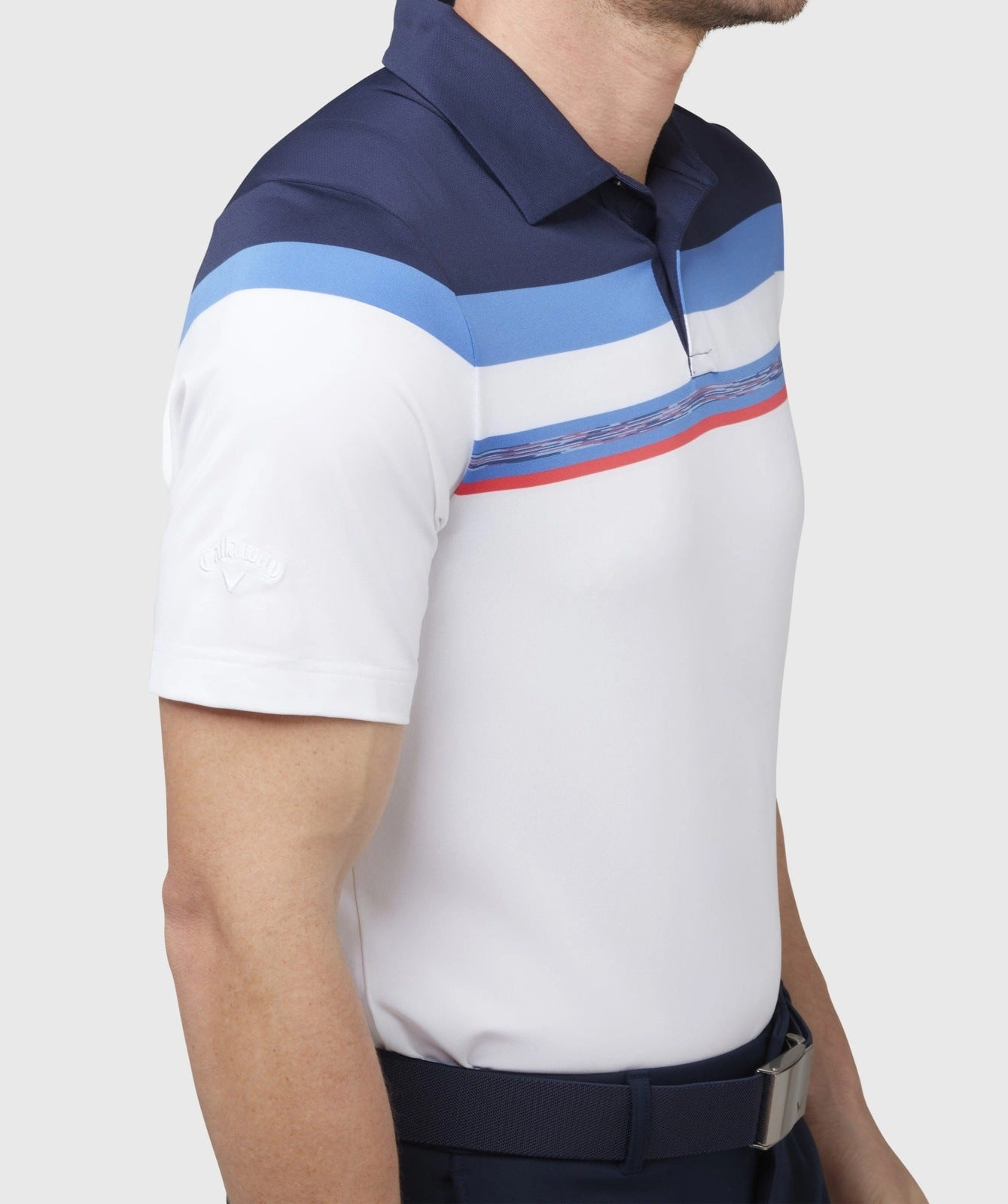 men's tailored pants Callaway Space Dye Block Golf Shirt CGKSC0C5 bold fashion look