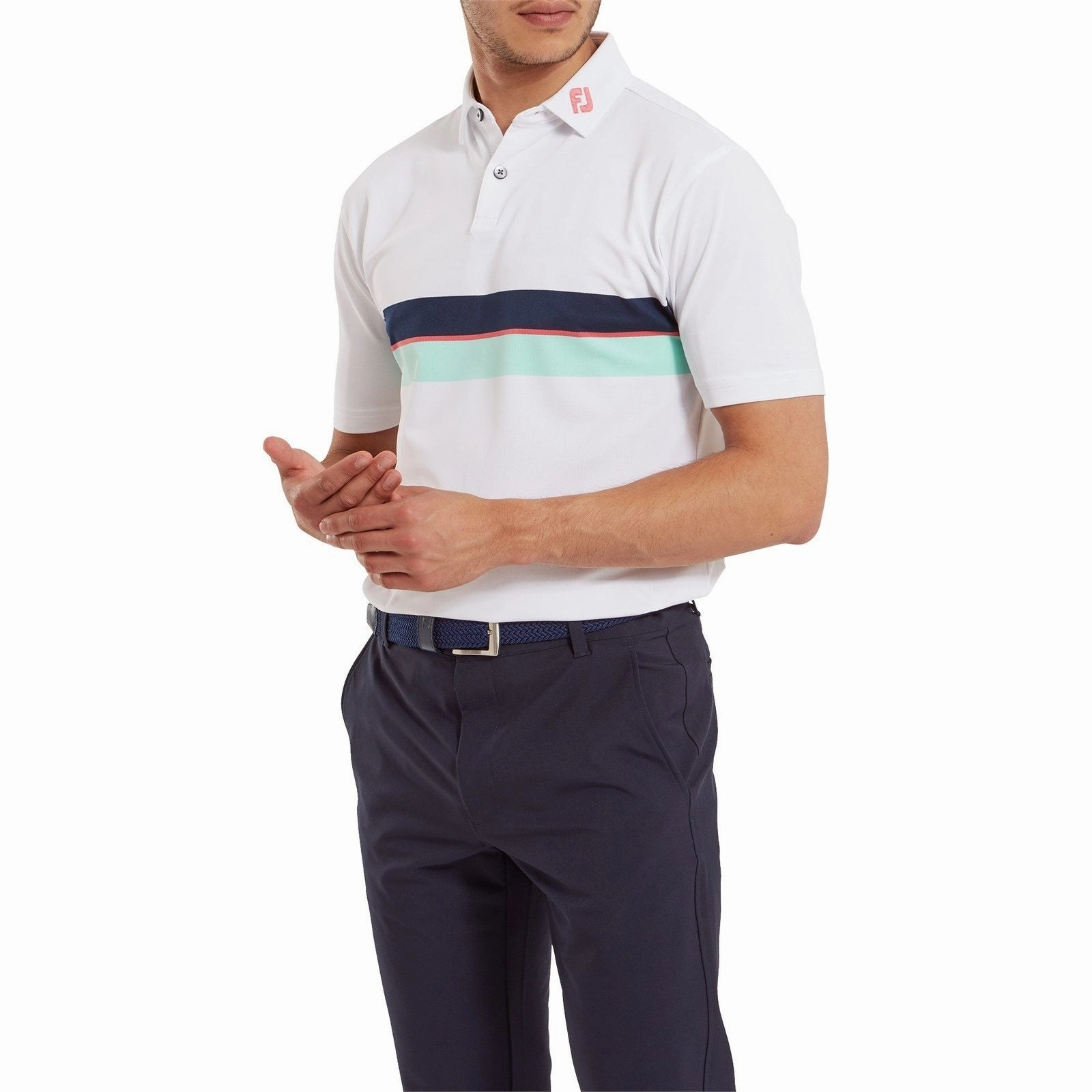 FootJoy Double Chest Band Pique Golf Polo Shirt 81572 girls cotton dress