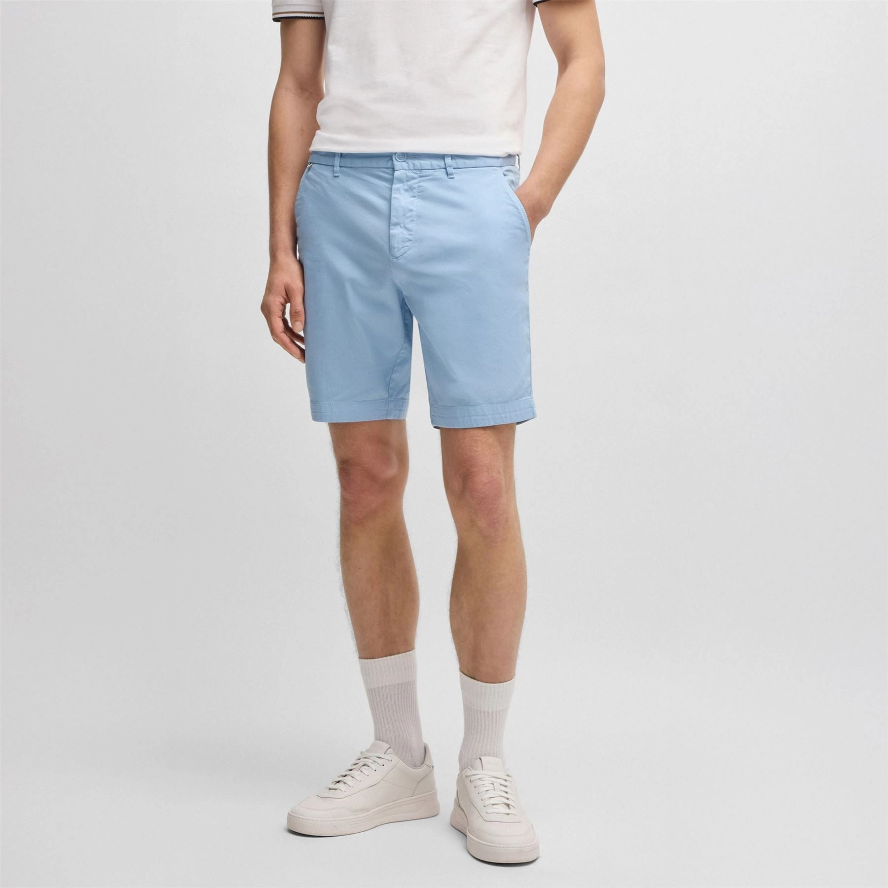 Slice Shorts 1 Light Blue Boss men's fashion and office attire