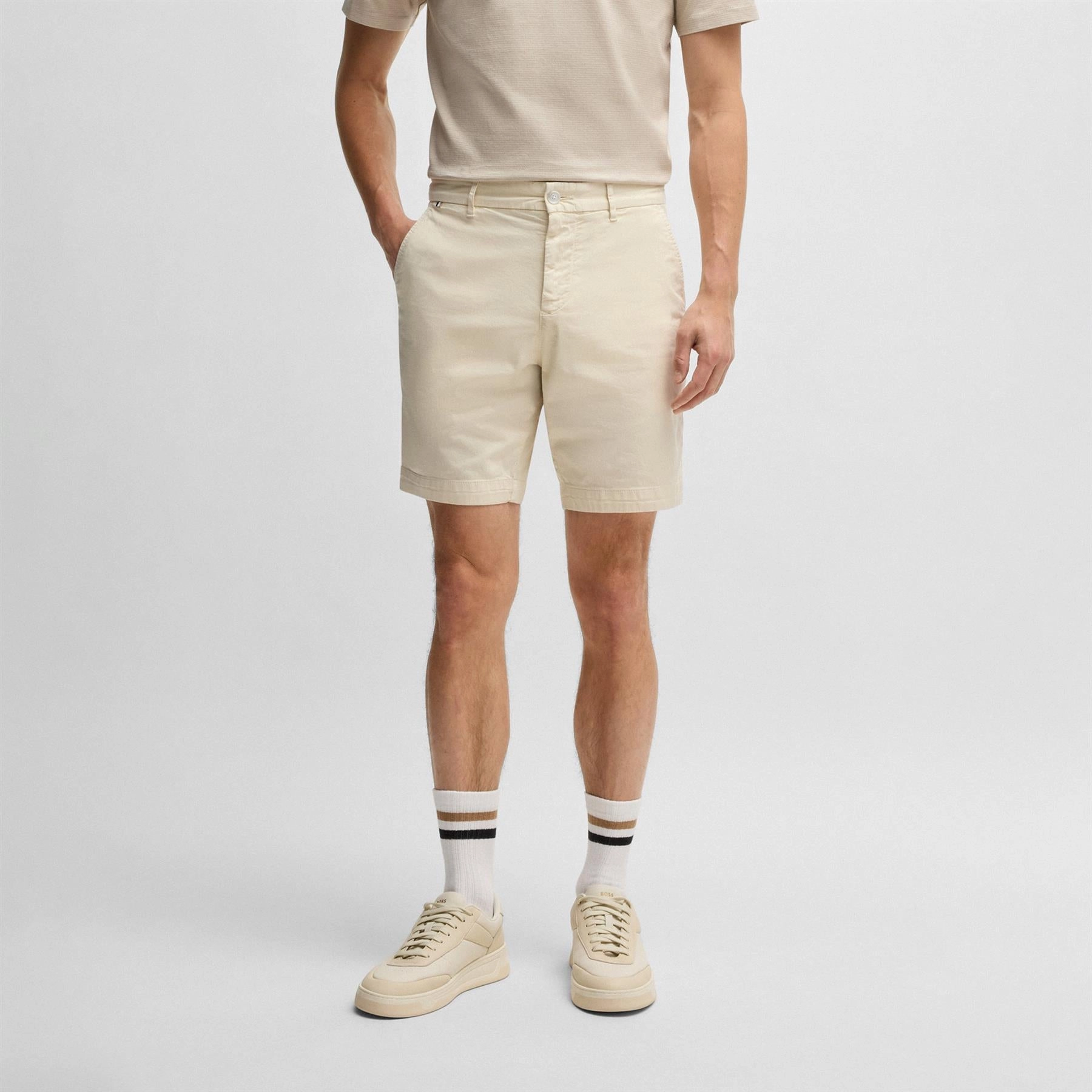 Slice Shorts 1 Open White Boss men's fashion and office attire