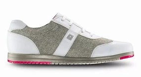 Wide Fit Shoes Slip-On Comfort Shoes New Footjoy Casual Collection In Gray/White/Pink Size 7.5  MSP$135 Comfort Casual Trainers