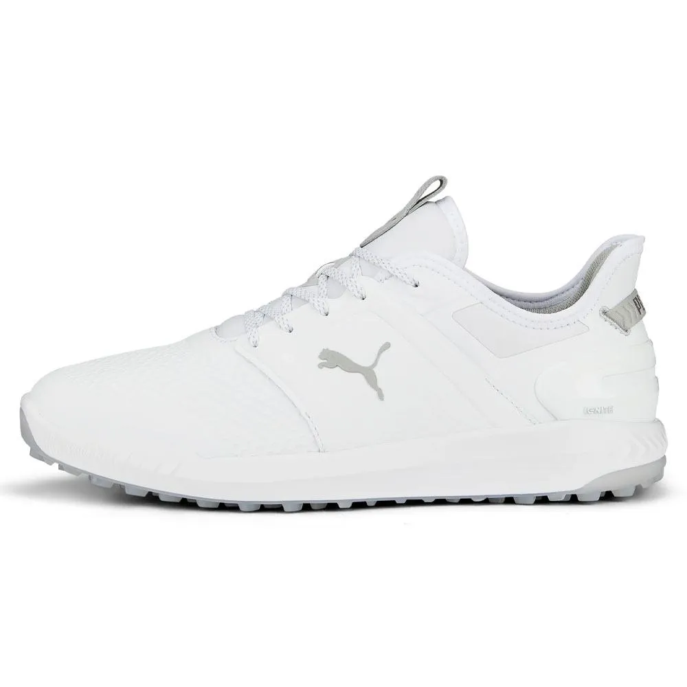 Breathable Everyday Sneakers Smart Fit PUMA Ignite Elevate SS Spikeless Golf Shoes White/Silver - SS24 Men Street Style