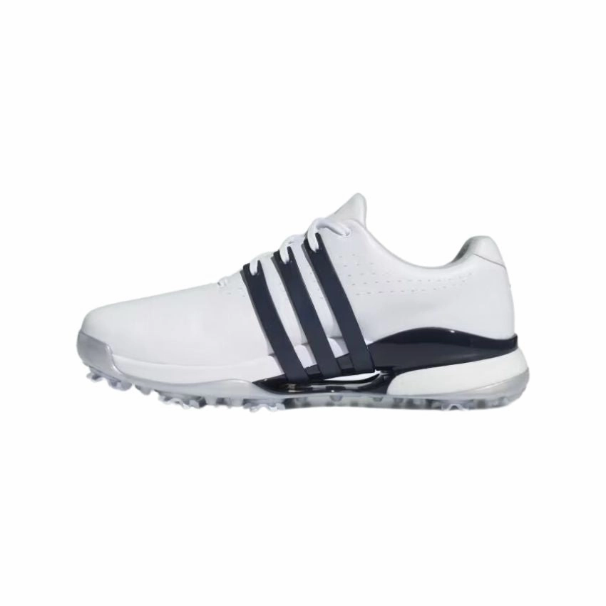 Adidas Men's Tour360 24 Boost Golf Shoes - White/Navy/Silver Trail Sneakers, Everyday Wear Sneakers