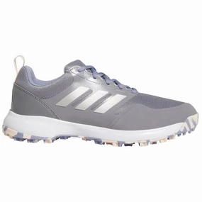 Retro-Inspired Sneakers, Smooth Finish Shoes Smart Fit New Women's Adidas Tech Response 3.0 SL Golf Shoes - Grey Three/Silver Metallic/Silver Violet Classic Walking Shoes