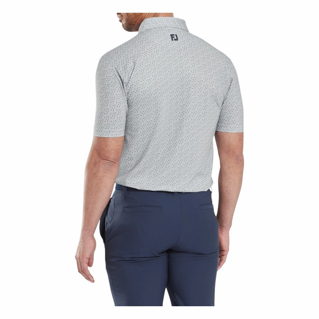 tailored apparel, premium fabric, stretchable fabric outfit FootJoy Bounce Print Pique Golf Polo Shirt 34039