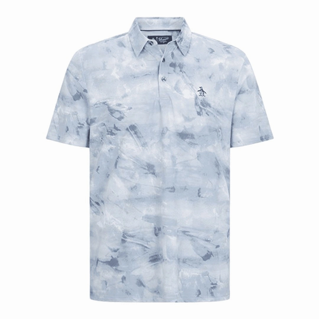 Smooth Layer Style Original Penguin Tie Dye Golf Polo Shirt OGKFB013GG Clean Cut Look monochrome clothing style, relaxed outfit style, all-weather clothing