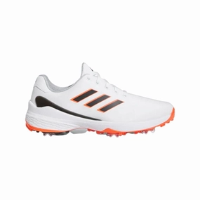 Smooth Slip-On Trainers Adidas Men's ZG23 Golf Shoes - White/Black/Semi Solar Red Retro Trainers Low Top Shoes, Waterproof Boots