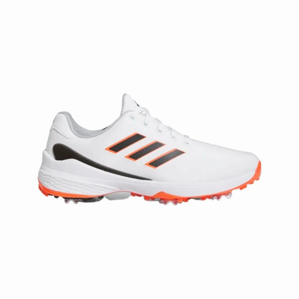 Smooth Slip-On Trainers Adidas Men's ZG23 Golf Shoes - White/Black/Semi Solar Red Retro Trainers Low Top Shoes, Waterproof Boots