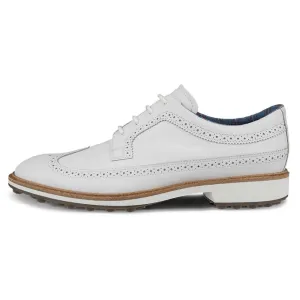 Cushioned Midsoles Soft Landing ECCO Classic Hybrid - Kiltie Version Spikeless Golf Shoes White - FW24 Men Easy On Trainers