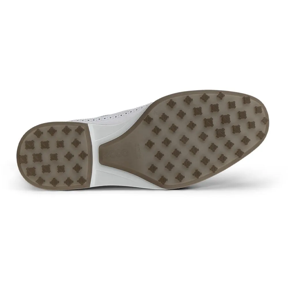 ECCO Classic Hybrid - Kiltie Version Spikeless Golf Shoes White - FW24 Men Comfortable Soles, Faux Fur Slippers, Classic Low-Top Sneakers