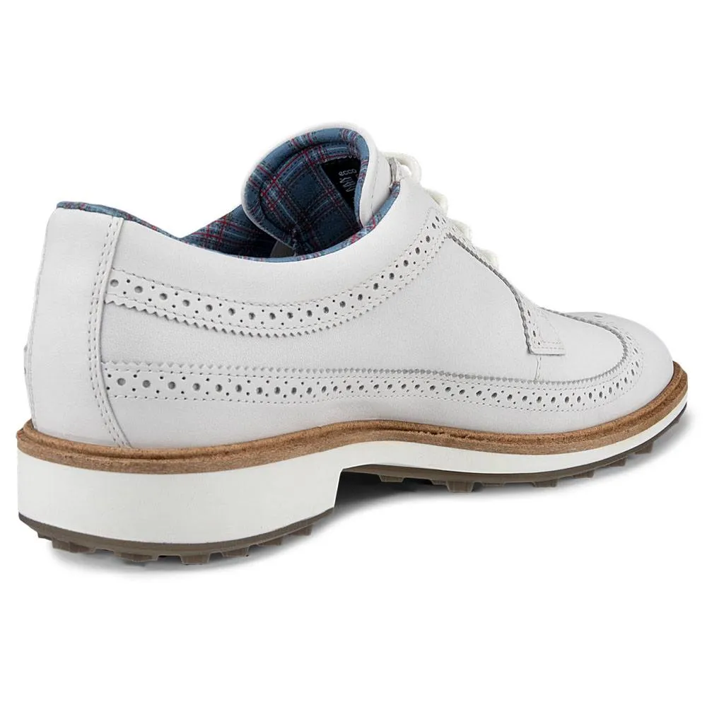 ECCO Classic Hybrid - Kiltie Version Spikeless Golf Shoes White - FW24 Men Classic Low Tops, Street Style Sneakers, High Top Sneakers