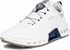 Soft Sole Shoes Ecco Men's Golf Biom C4 BOA Golf Shoes Smart Casual Sneakers Hiking Sneakers, Textured Outsole Shoes