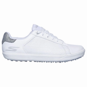 Non-Marking Sole Shoes Sole Balance New Women's Skechers Go Golf Drive Shimmer - White Size 9.5 Padded Comfort Slippers