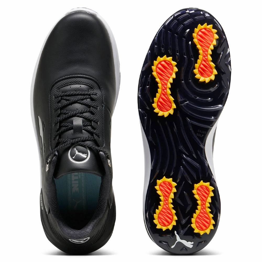Flexible Walking Shoes PUMA Phantomcat Nitro Golf Shoes Black/Silver/Yellow Sizzle - 24 Men