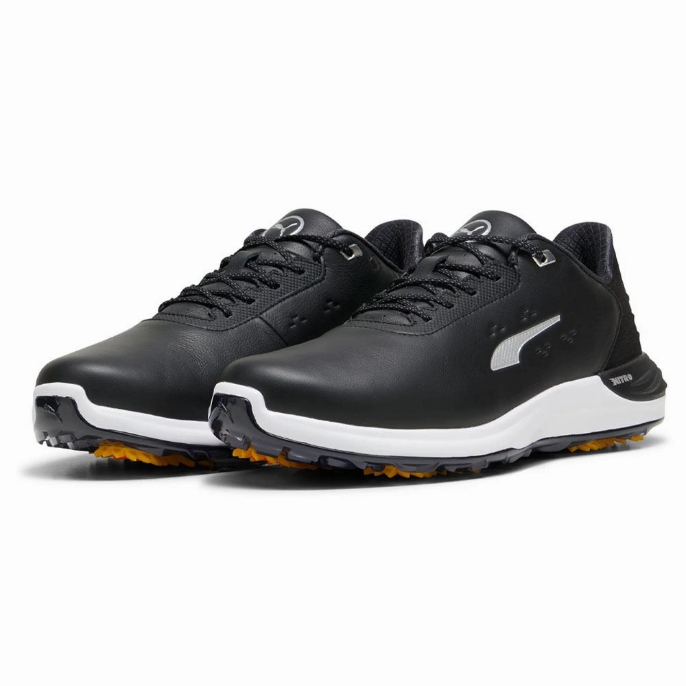 Trendy Athletic Shoes, All-Day Wear Sneakers PUMA Phantomcat Nitro Golf Shoes Black/Silver/Yellow Sizzle - 24 Men