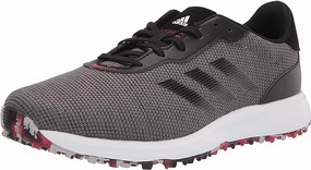 Everyday Wear Sneakers, Seamless Fit Shoes, Eva Outsole Shoes Sole Motion Adidas S2G SL Golf Shoes Spikeless FW6318 Grey Black Scarlet 9 M Quick Moves