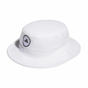 Solid Cotton Bucket Hat White Adidas men's athletic apparel