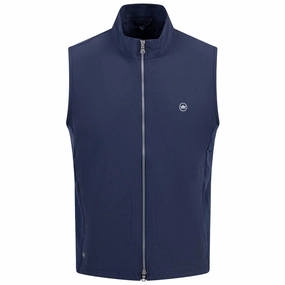Solstice Performance Hybrid Full Zip Gilet Navy Peter Millar clothing for men