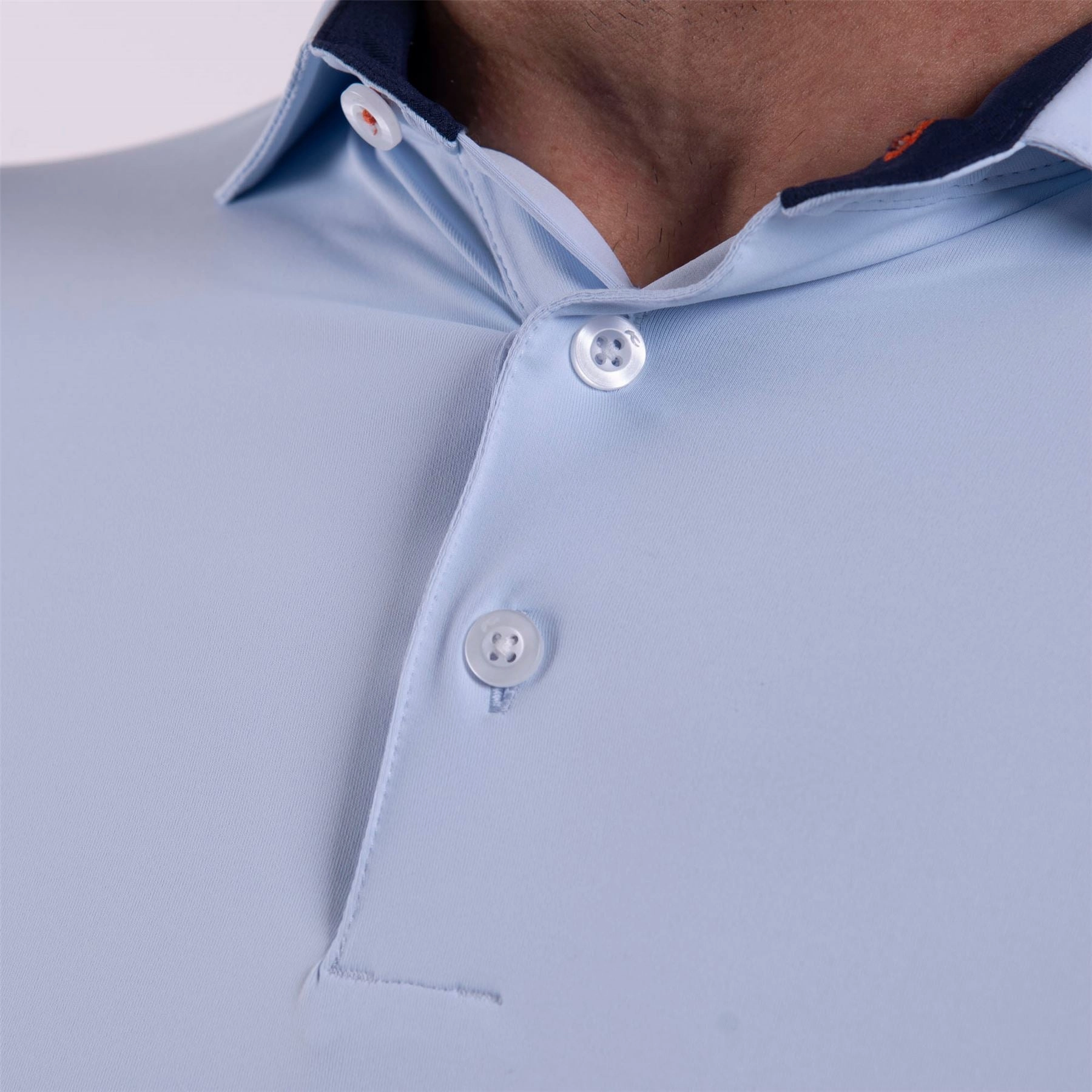 Soren Solid Polo Powder Blue KJUS Men's Performance Clothing