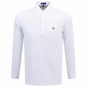 Soul LS Performance Polo White Peter Millar clothing for men
