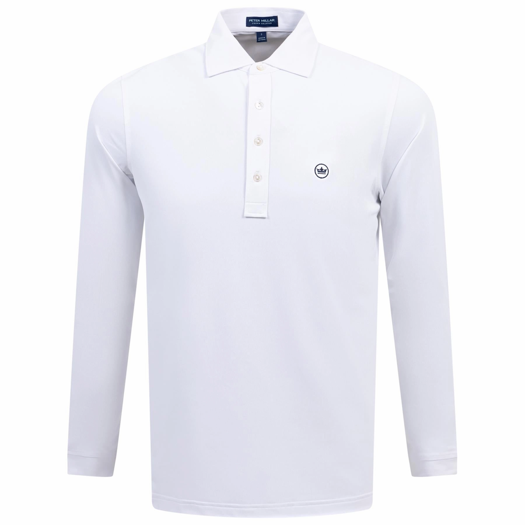 Soul LS Performance Polo White Peter Millar clothing for men