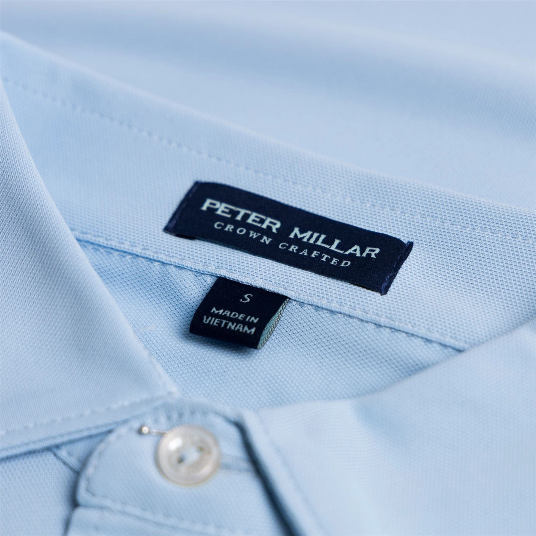 Soul Performance Mesh Polo Blue Frost Peter Millar Menswear Collection