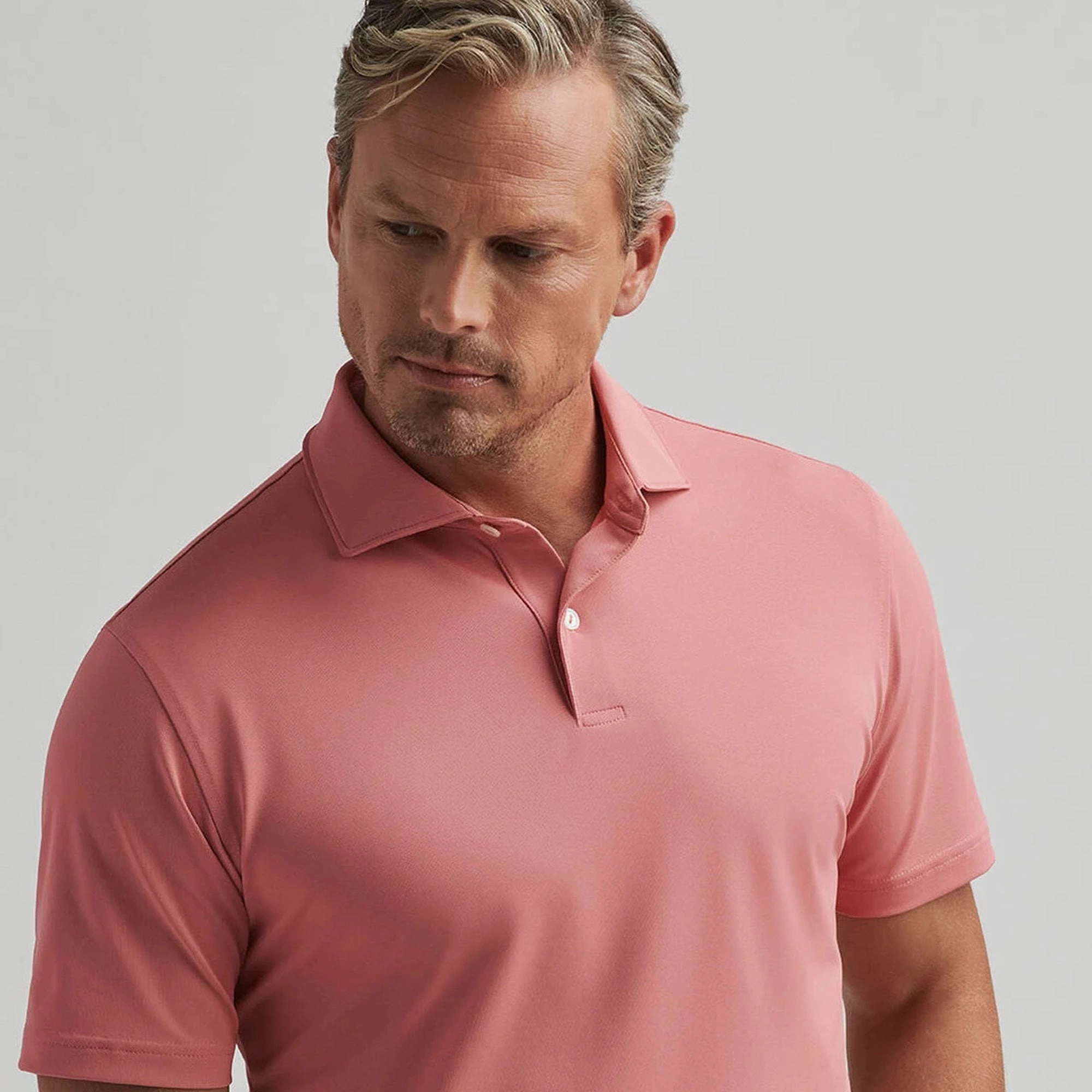 Soul Performance Mesh Polo Pink Crepe Peter Millar Menswear Collection
