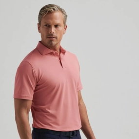 Soul Performance Mesh Polo Pink Crepe Peter Millar clothing for men