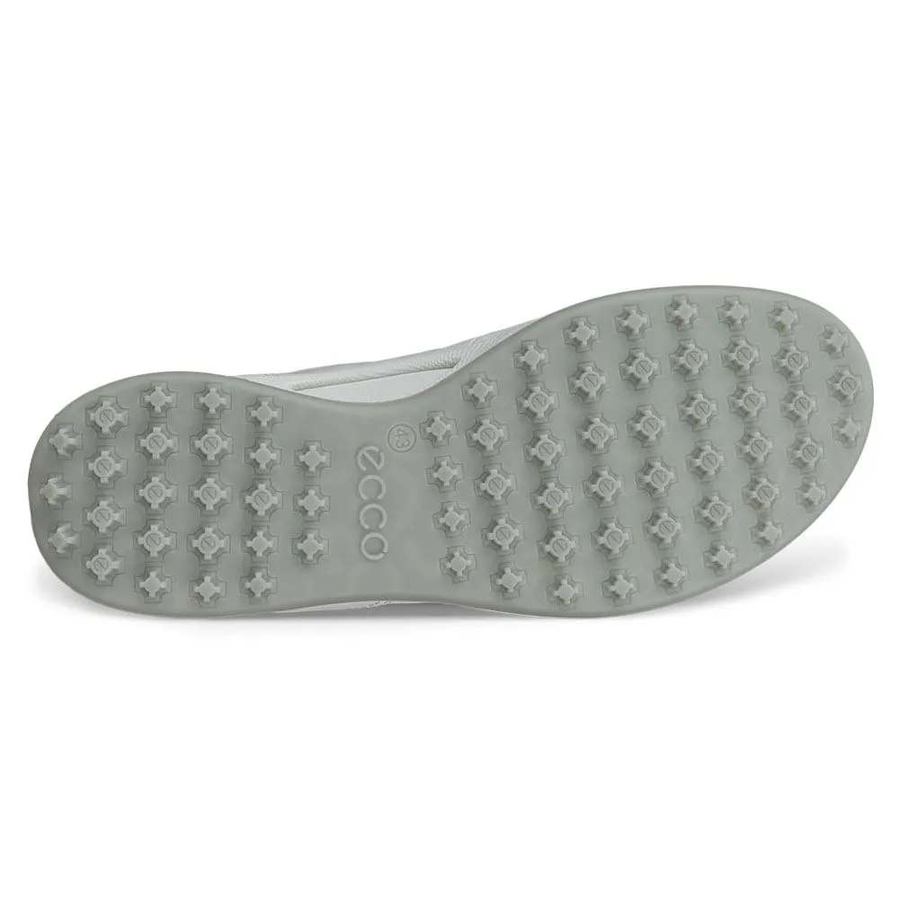 ECCO BIOM Hybrid 1 BNY Spikeless Golf Shoes White - FW24 Men On-Feet Lifestyle Shot, Contemporary Design Sneakers, Knit Upper Shoes