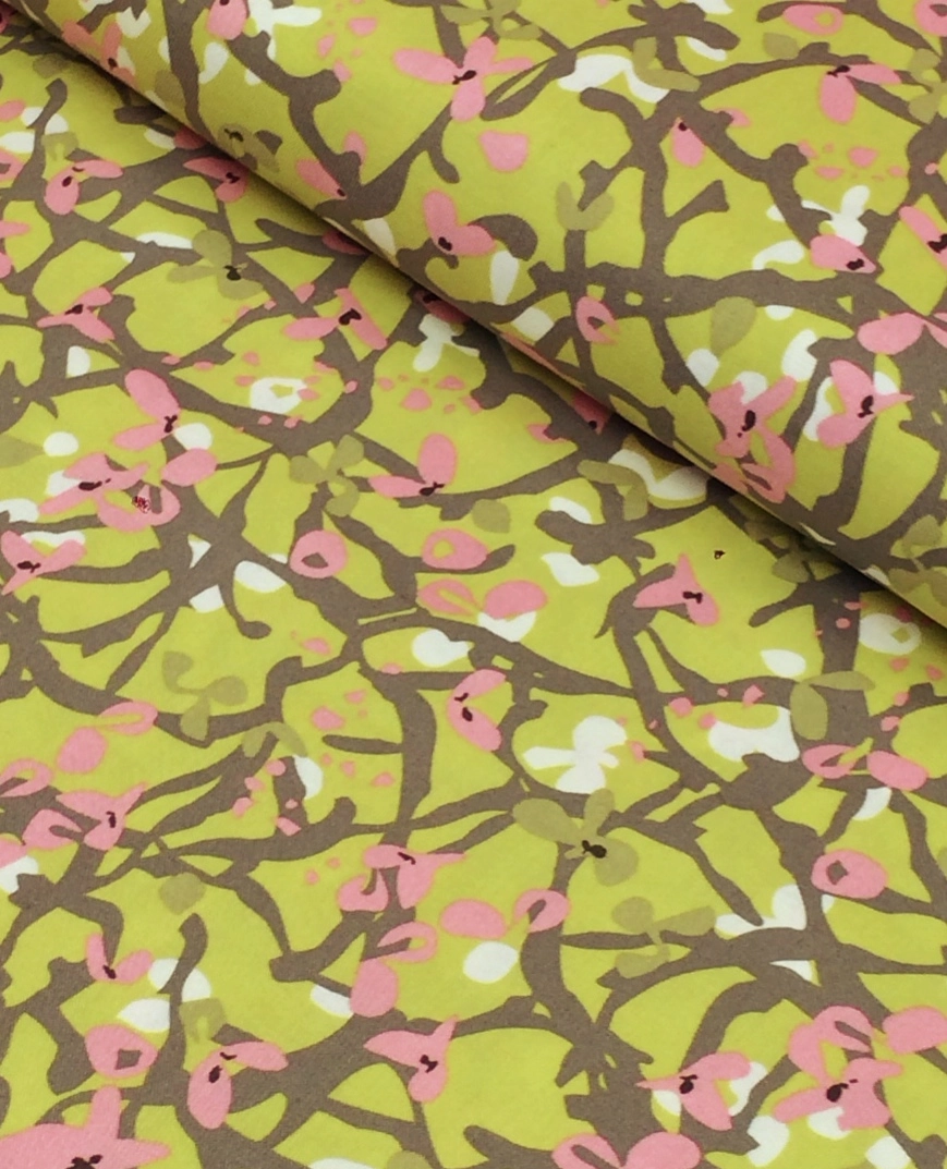 Sport Monaco Slim Fit Floral Print Cotton Pants - GREEN/ GREY / PINK Sport Monaco Men's Clothing