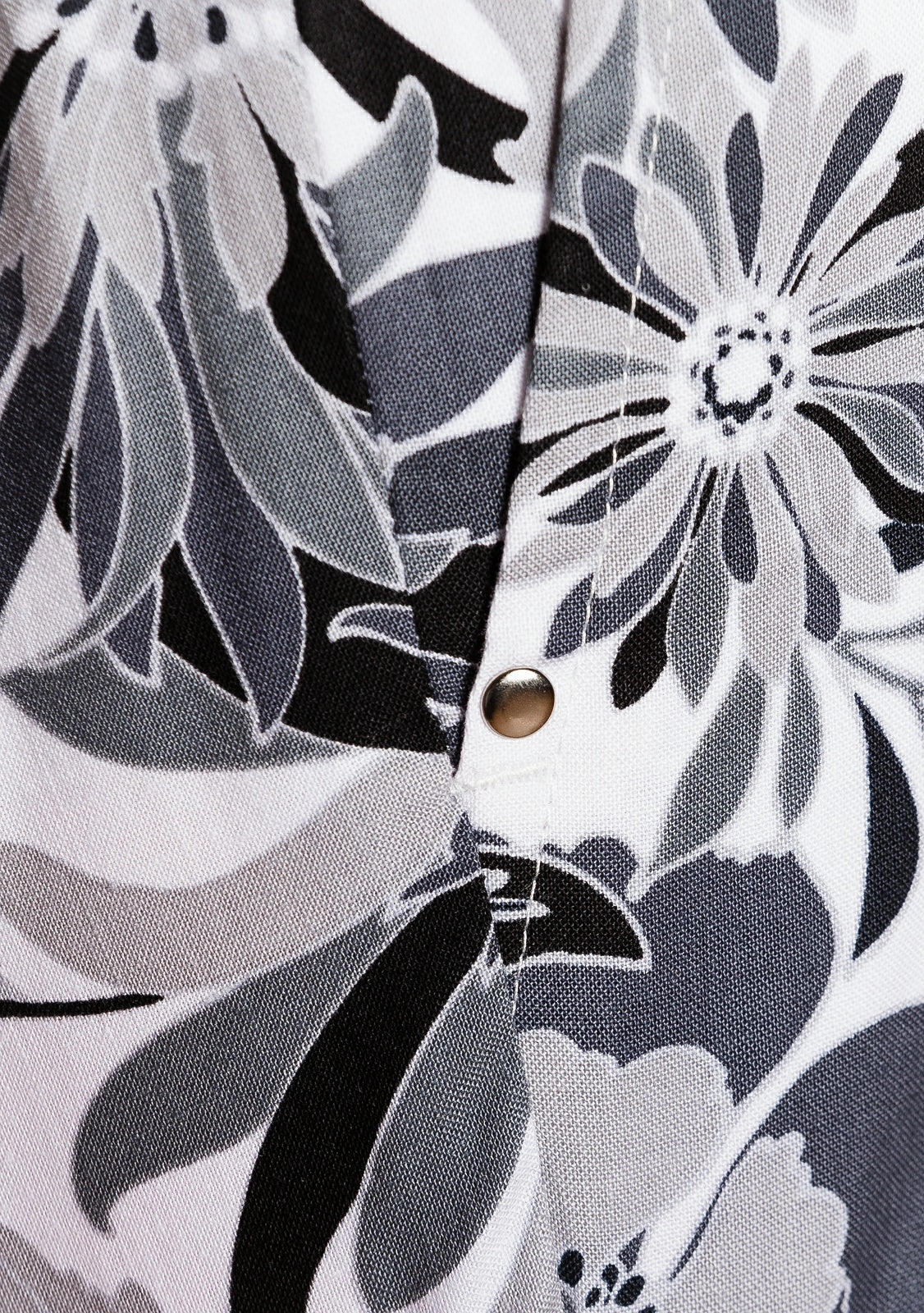 Sport Monaco Slim Fit Floral Print Cotton Shorts - ONYX / CHARCOAL / WHITE Sport Monaco Men's Clothing